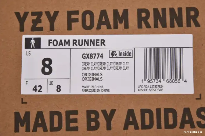 GX8774 Foam RNNR Adidas Yeezy Clay Cream MX 0523